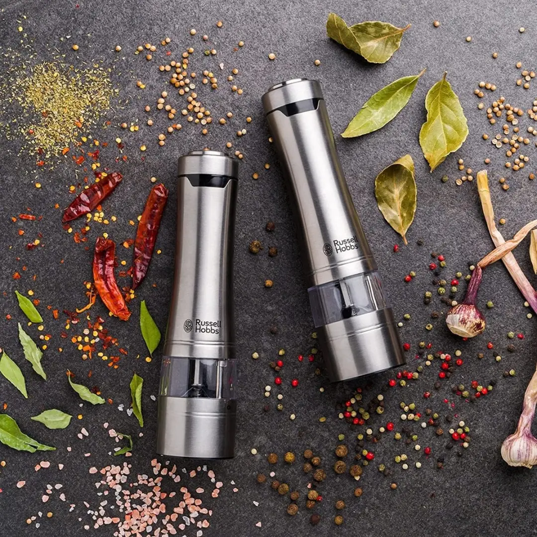 Russell Hobbs Zout- en Pepermolen - 2 Stuks - Zilver