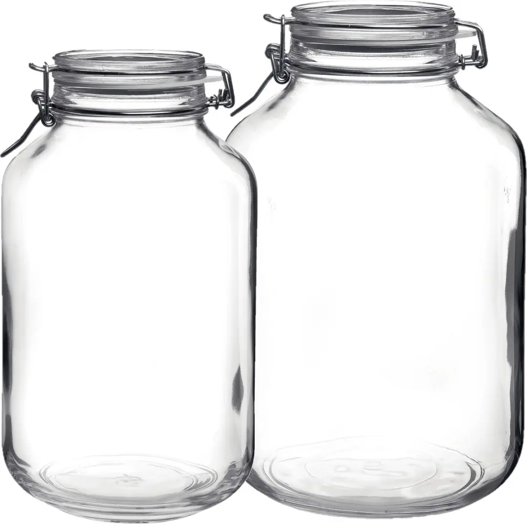 Bormioli Rocco Weckpotten Set 2x 5L/4L - Transparant