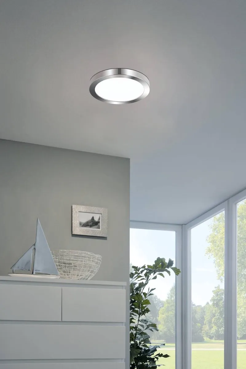 Eglo Fueva 5 Opbouwlamp Ø28,5cm - Chroom/Wit