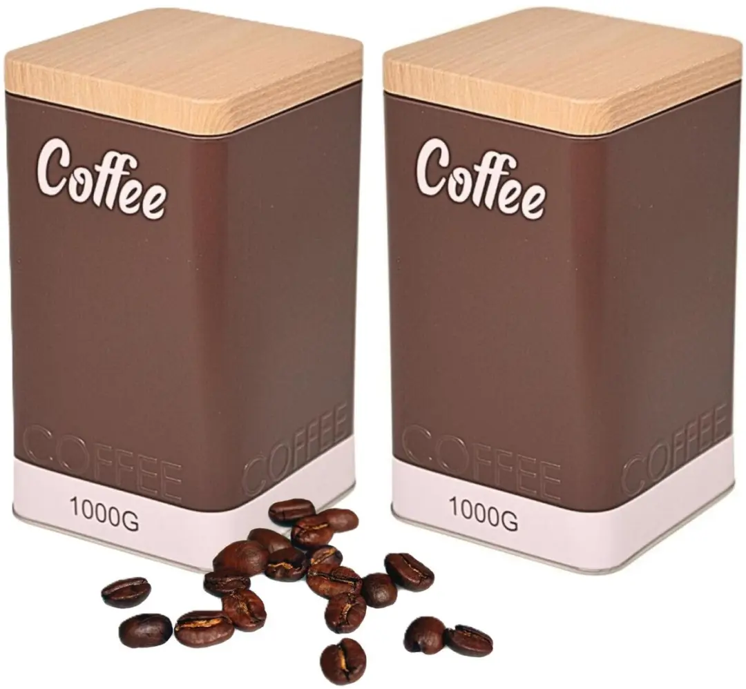 Excellent Houseware Koffie Bewaarblik 1L