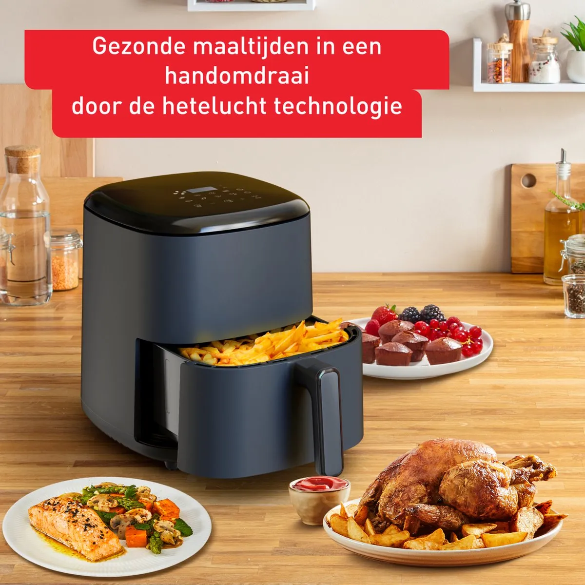 Tefal Easy Fry Max EY245B Airfryer 1500W - 5L Grijs