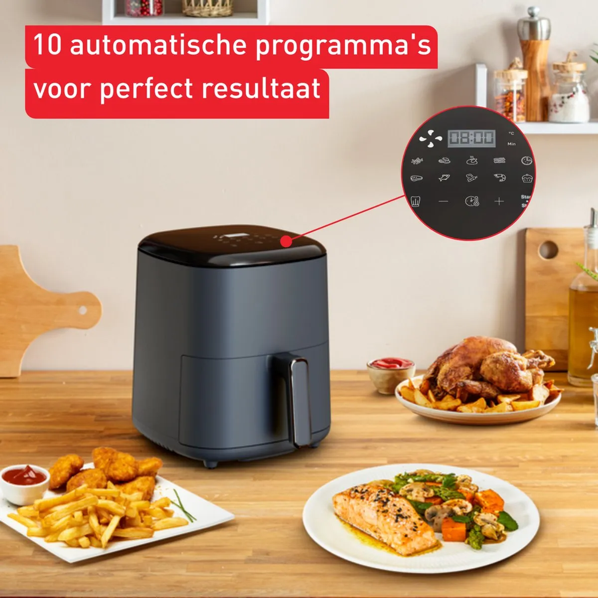 Tefal Easy Fry Max EY245B Airfryer 1500W - 5L Grijs