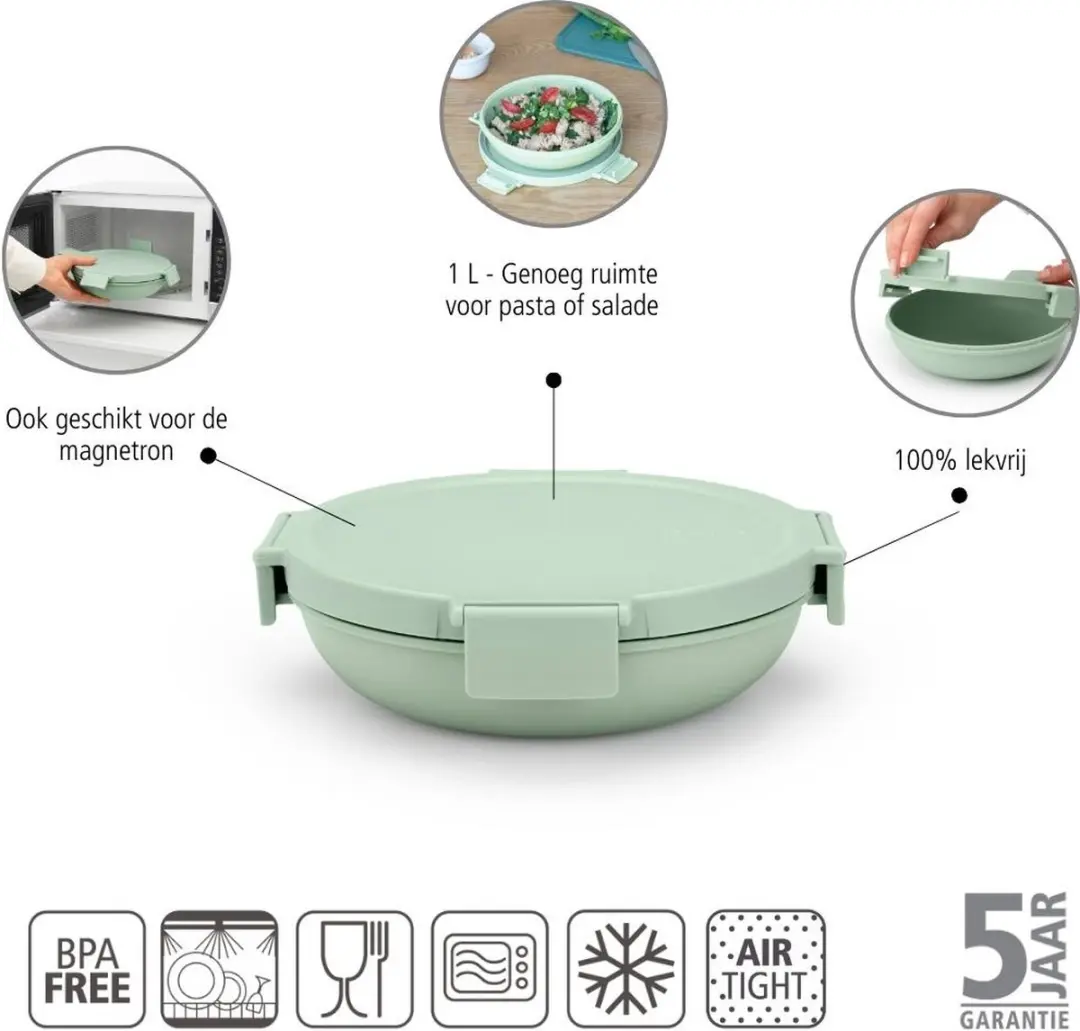 Brabantia Make & Take Lunchkom 1L - Jade Green