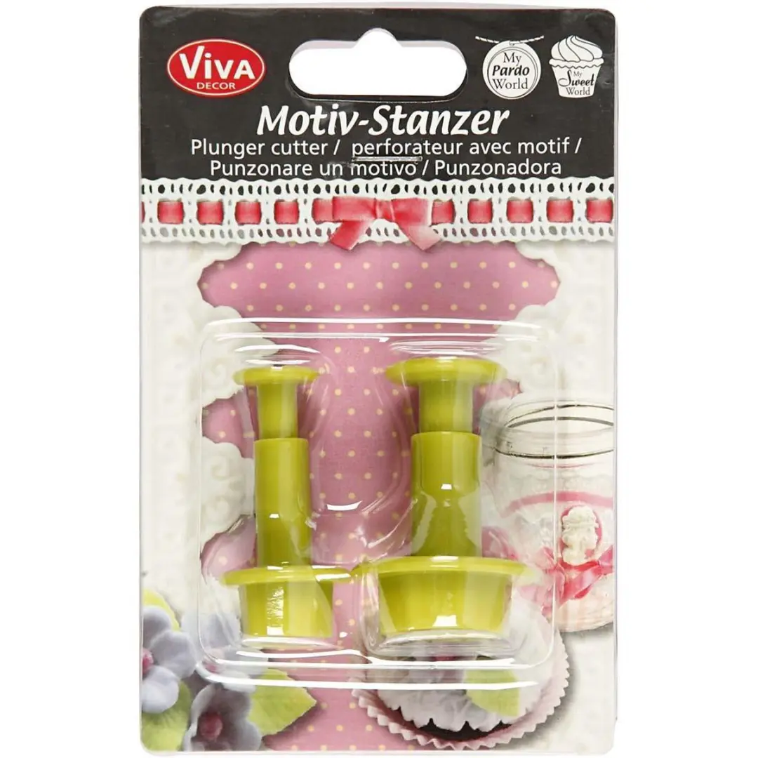 Viva Decor Mosaik Stanzer Octagon Plunjer Cutter - Set 2 Stuks