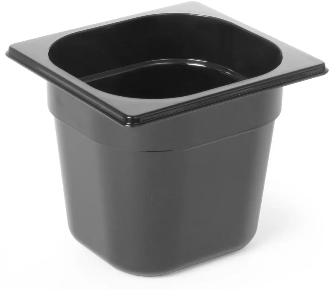 HENDI GN Container 1,6L - Zwart - 176x162x100mm