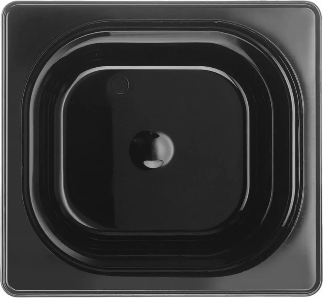 HENDI GN Container 1,6L - Zwart - 176x162x100mm