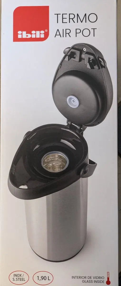 Ibili Thermo Air Pot 1.9L - Inox/Zwart - afbeelding 3 van 4