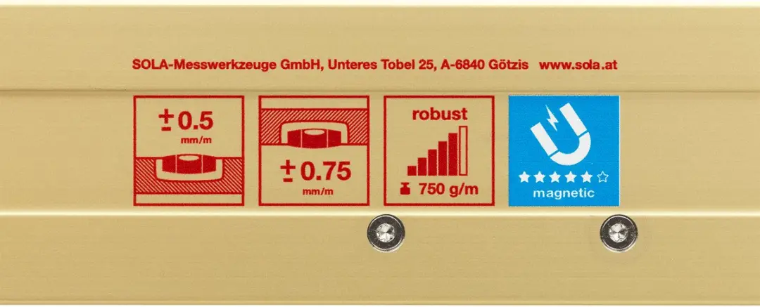 Sola AZM 100 Magneetwaterpas 100cm - Goud