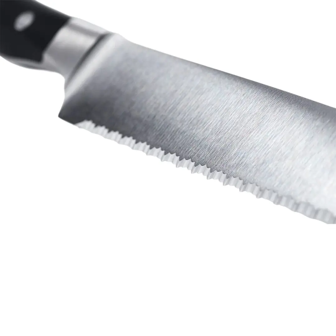 Wusthof Classic Ikon Broodmes 23cm - Dubbele Kartel - Zwart