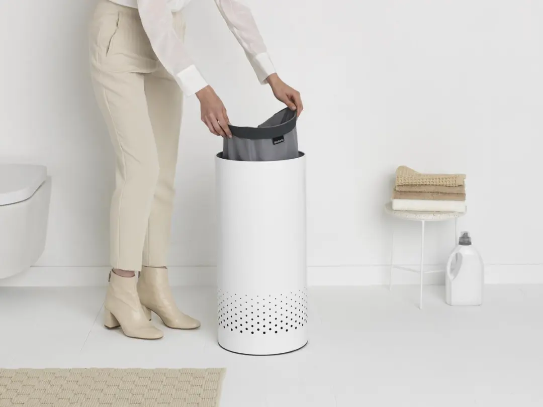 Brabantia Wasmand 35L - met deksel - Wit