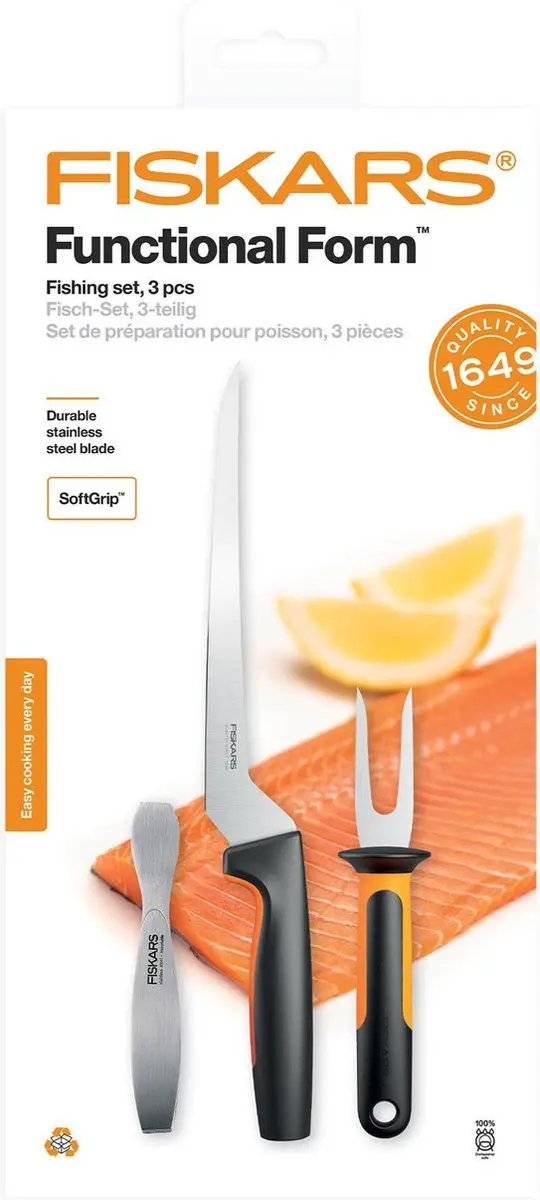 Fiskars Vis Fileermes Set 3-delig