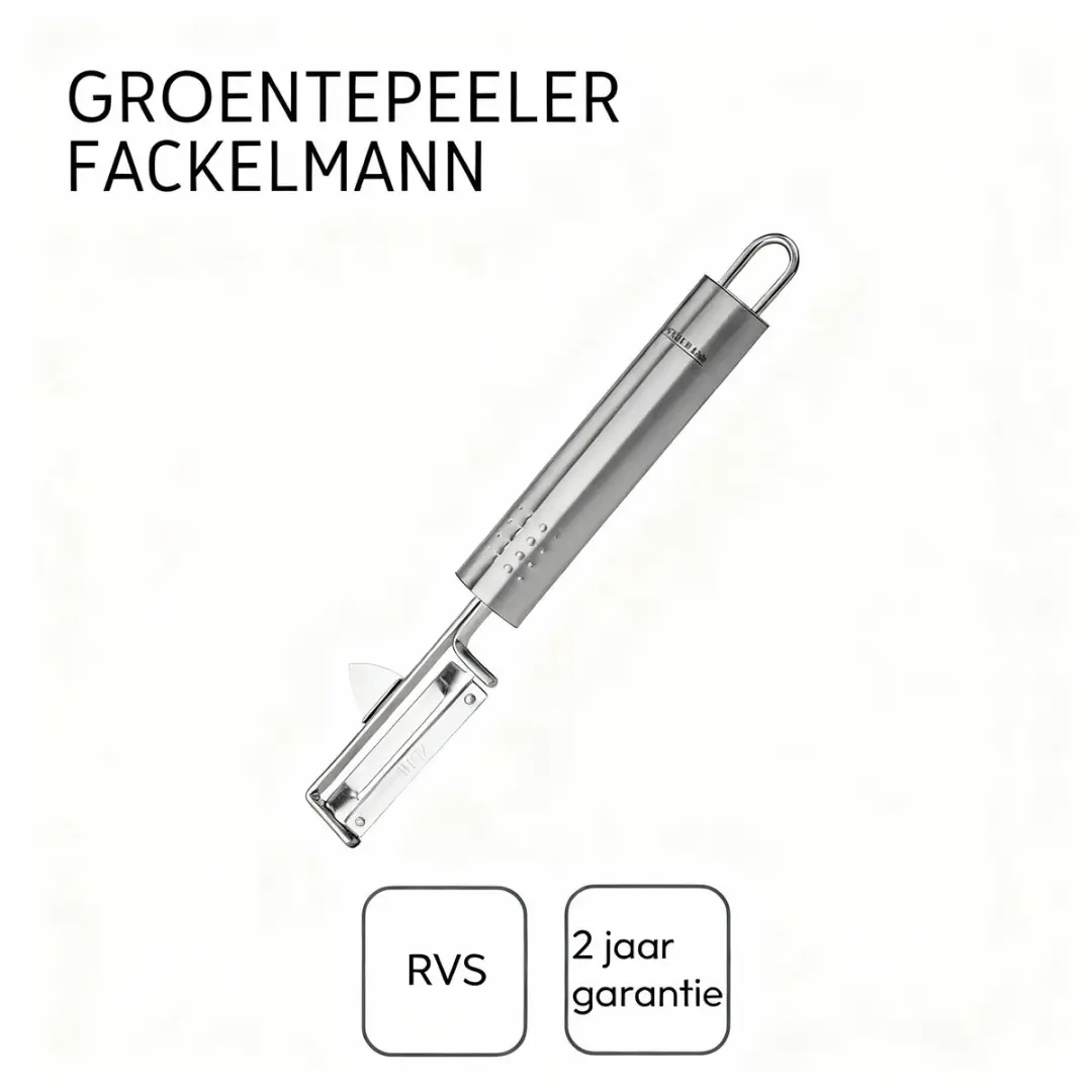 Fackelmann RVS Groenteschiller 19cm - Ovaal - 1 Messen