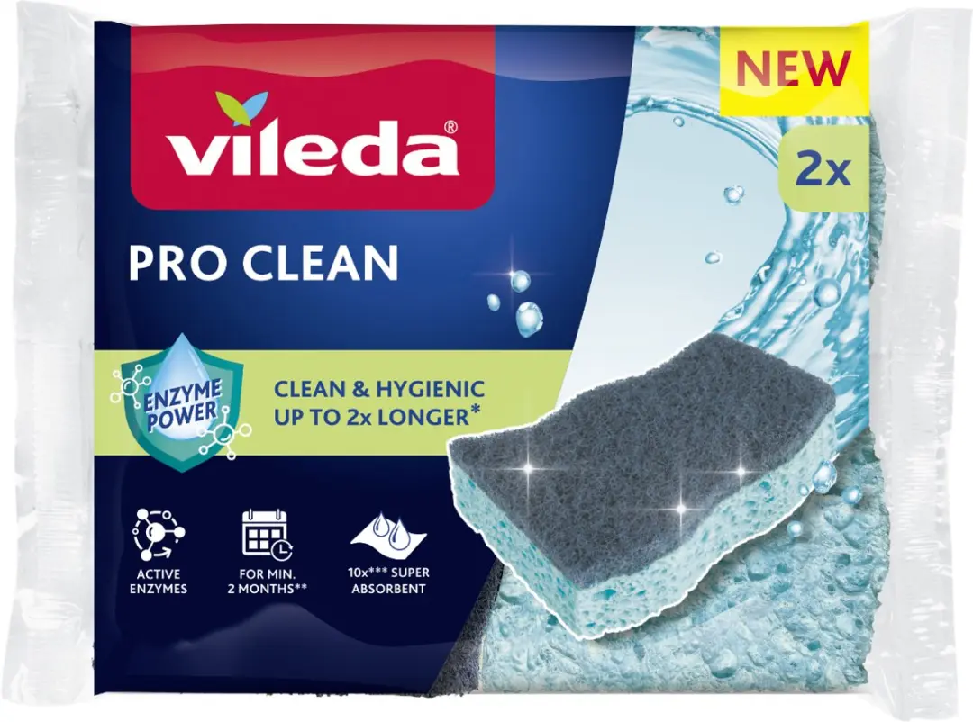 Vileda Pro Clean Spons met Enzymen 179700