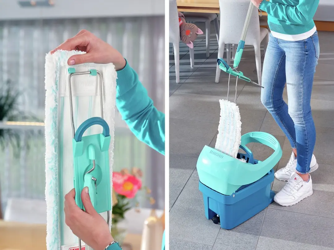 Leifheit Profi Vloerwisser XL Micro Duo 42cm - Grijs/Turquoise
