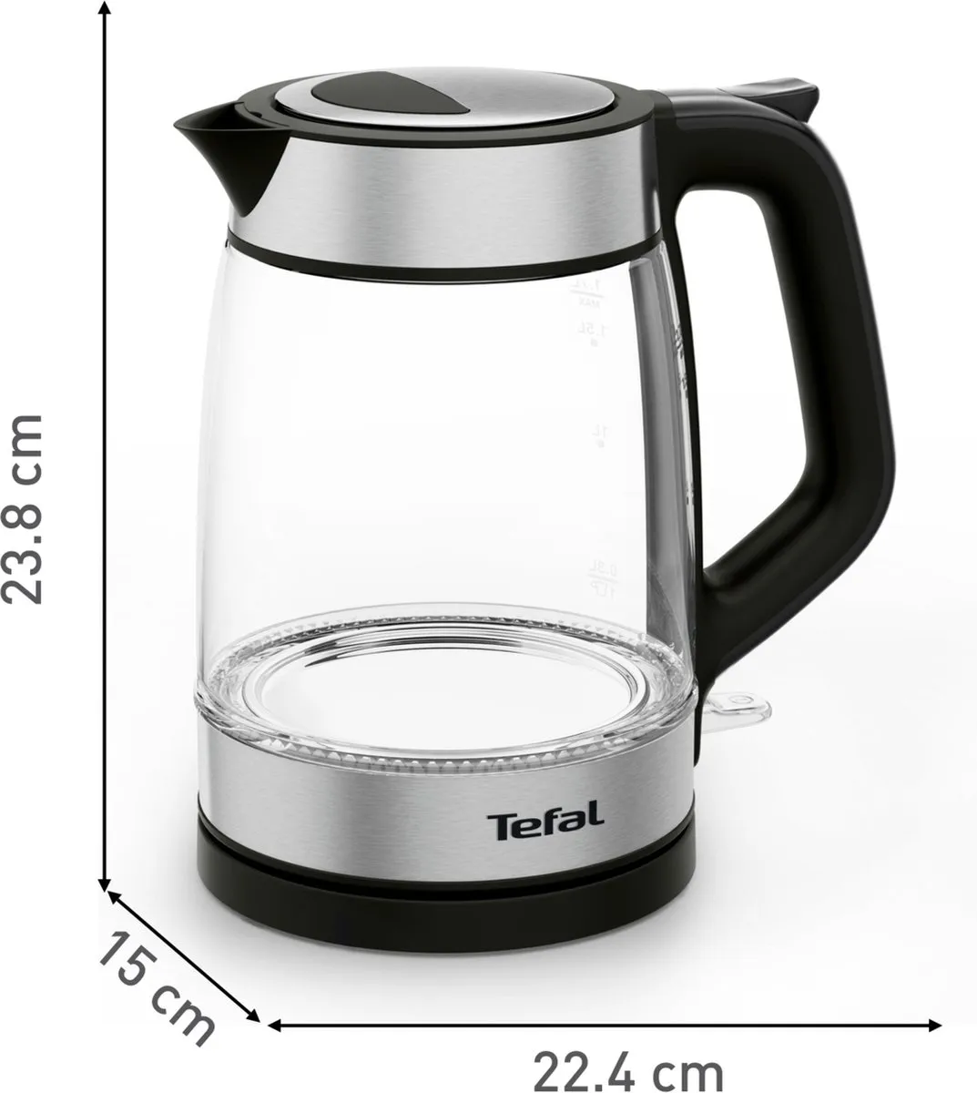 Tefal Glass KI6058 Waterkoker 1,7L - 2200W - Zwart