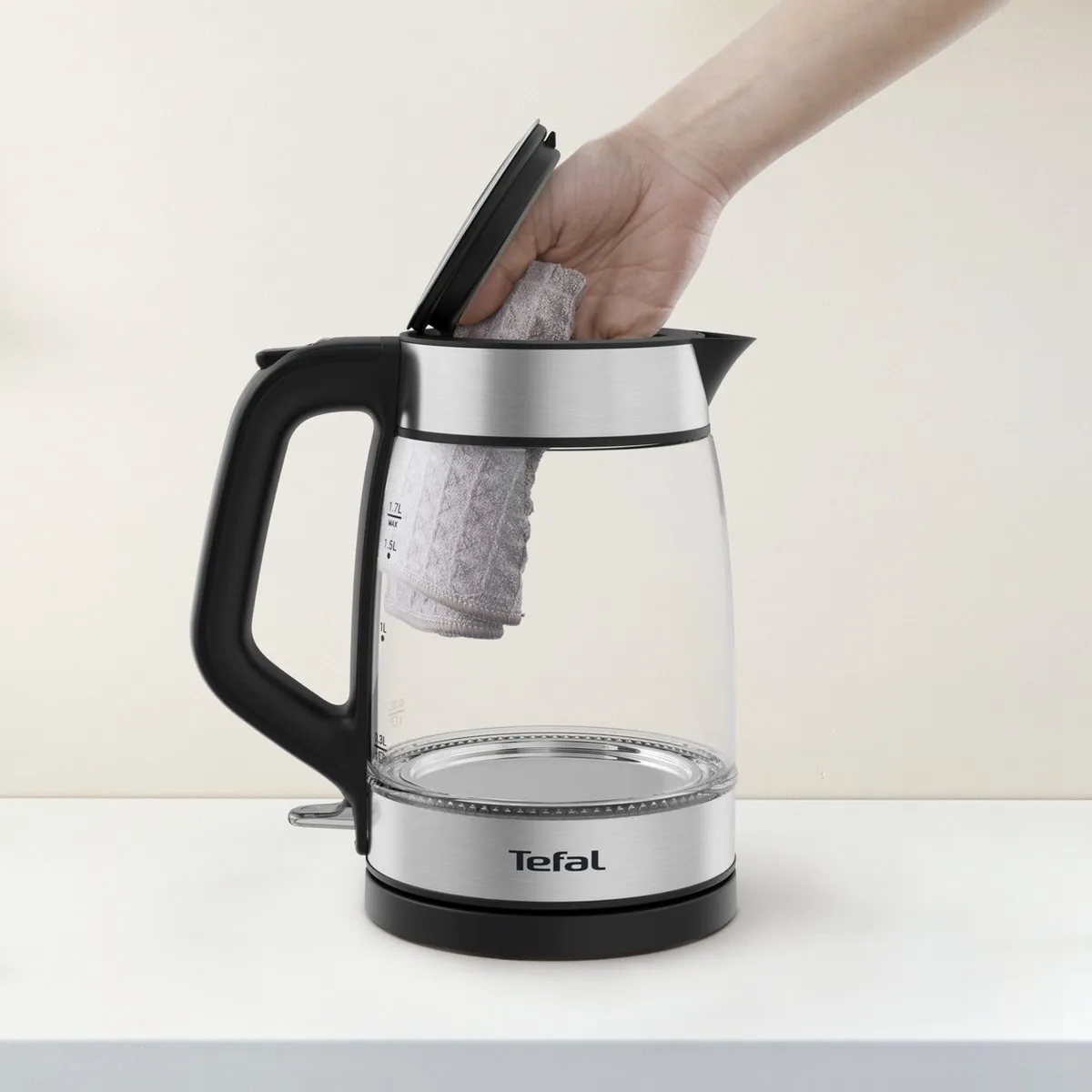Tefal Glass KI6058 Waterkoker 1,7L - 2200W - Zwart