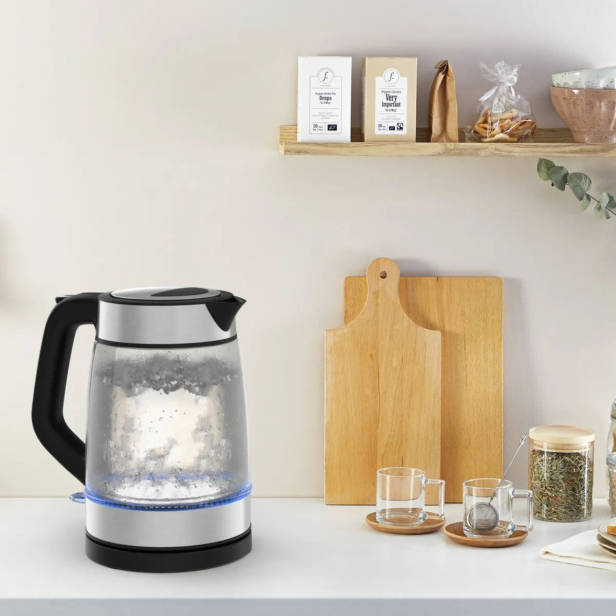 Tefal Glass KI6058 Waterkoker 1,7L - 2200W - Zwart