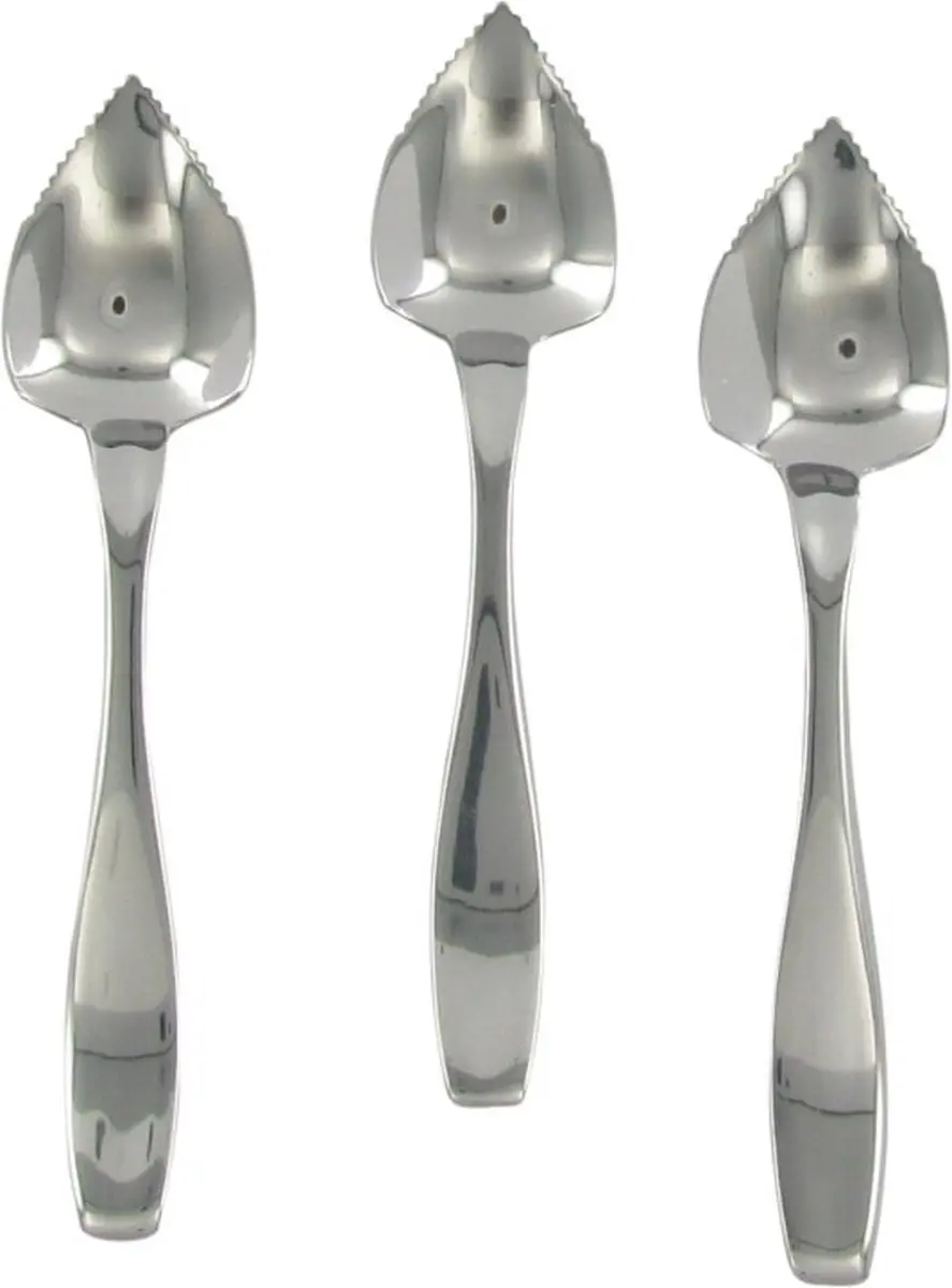 Cosy&Trendy Kiwi-lepel Set - 3 Stuks - Zilver