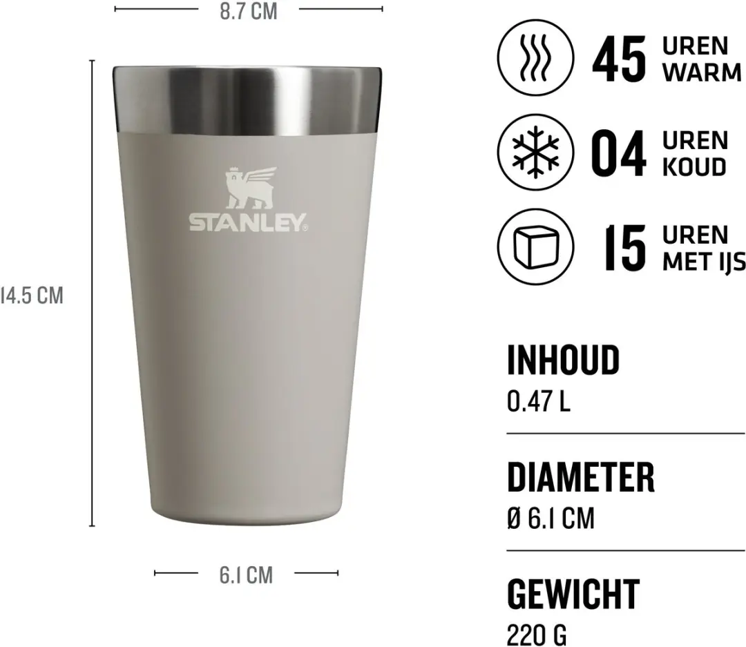 Stanley Adventure Stacking Beer Pint 0.47L - Matte Black