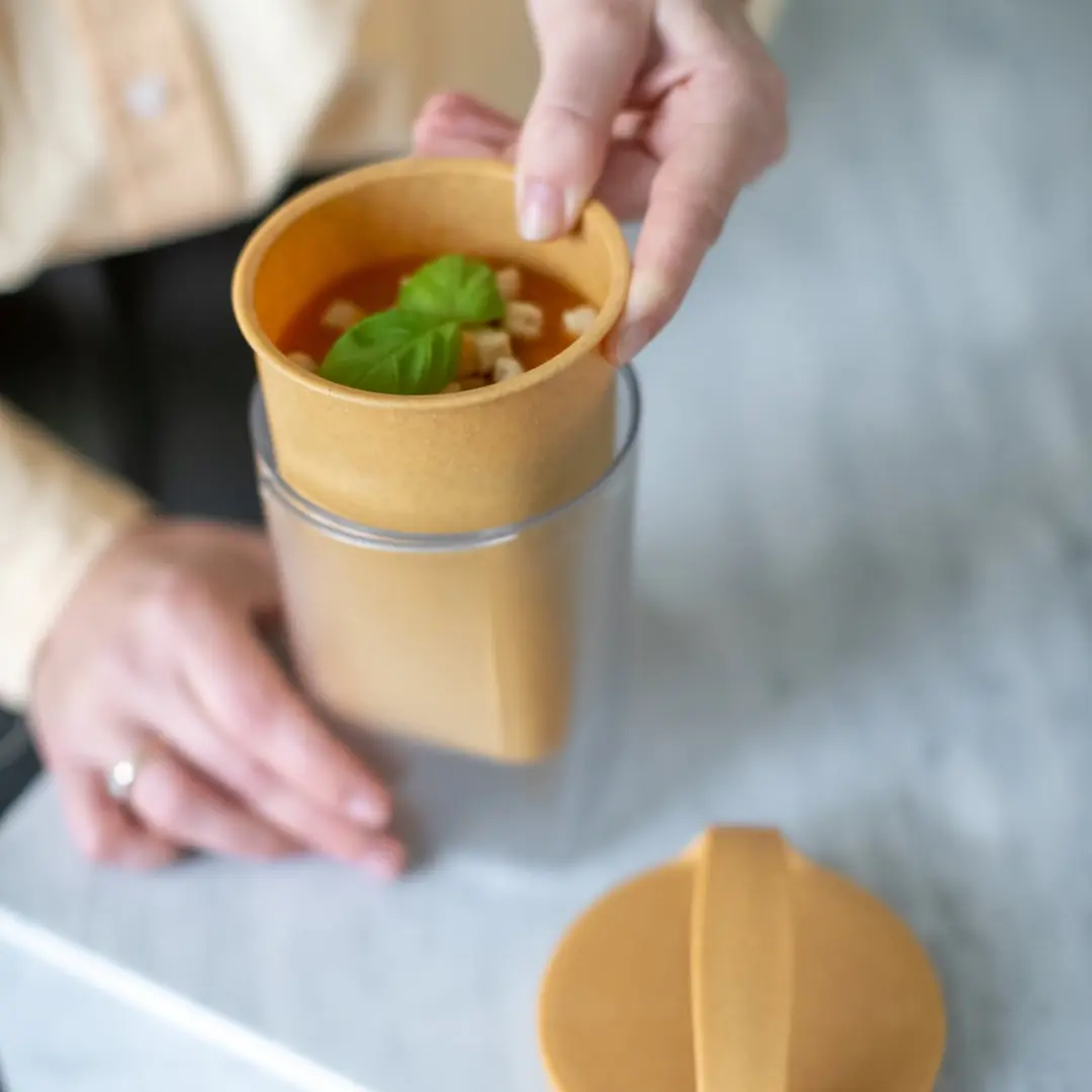 Koziol Buddy Iso Snackbox Dubbelwandig 0.7L - Bruin