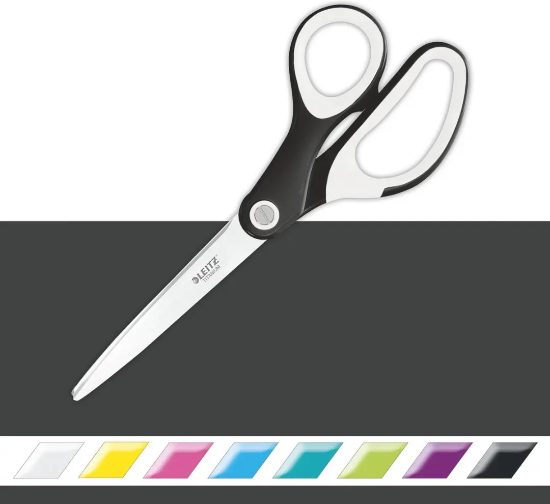 Leitz WOW Titanium Roestvrijstalen Schaar - Zwart