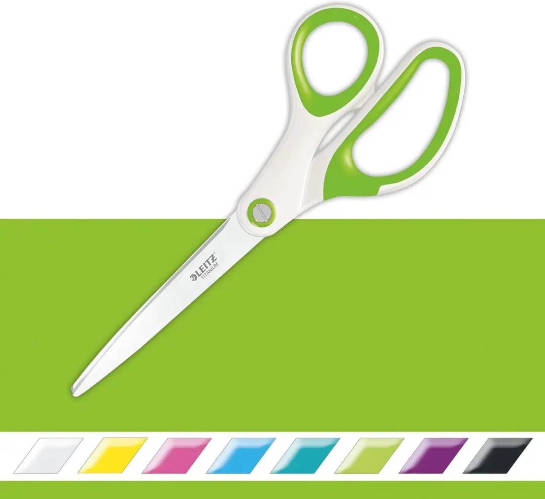 Leitz WOW Titanium Roestvrijstalen Schaar Groen