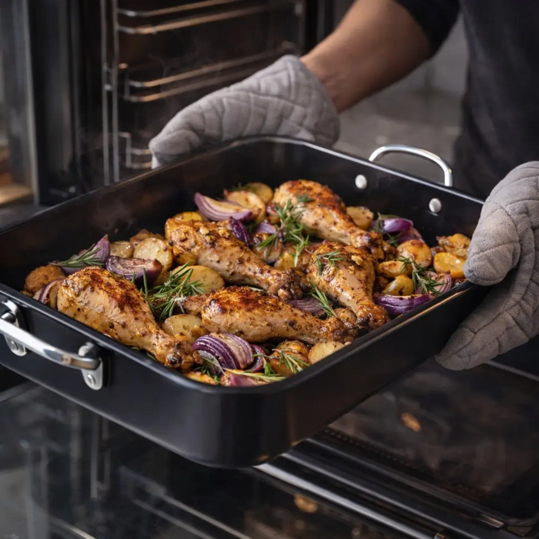 Alpina Ovenschaal 39x29x6cm - Zwart