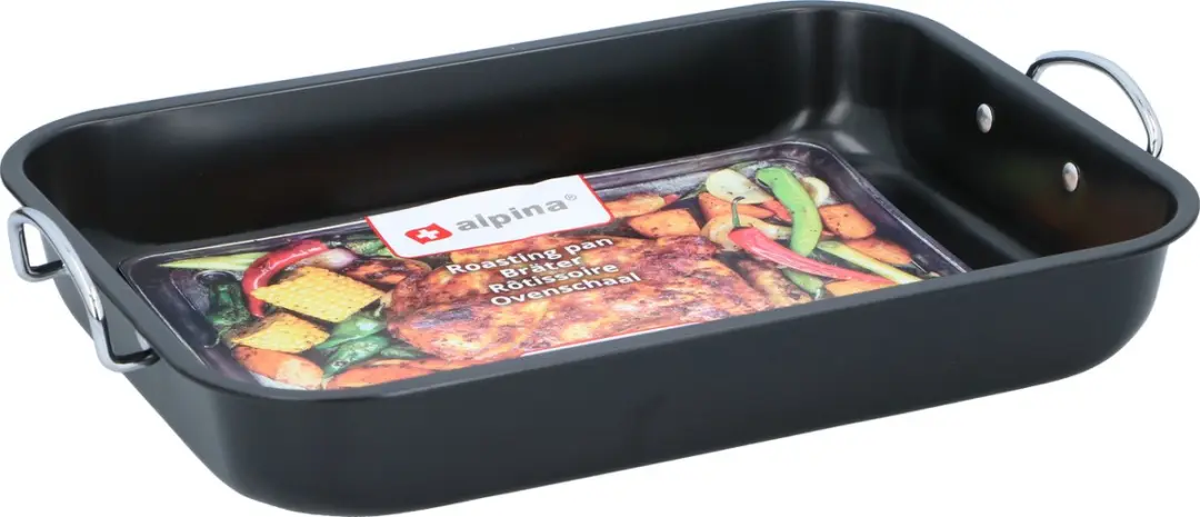 Alpina Ovenschaal 39x29x6cm - Zwart