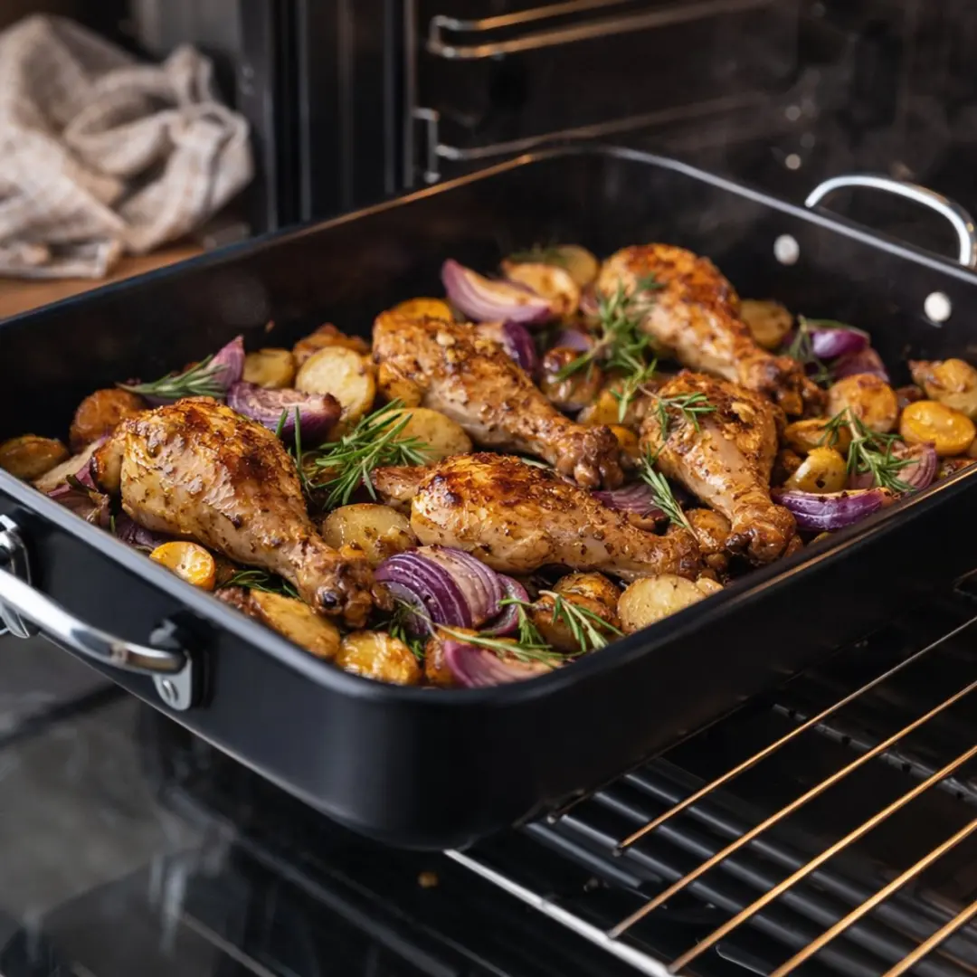 Alpina Ovenschaal 39x29x6cm - Zwart