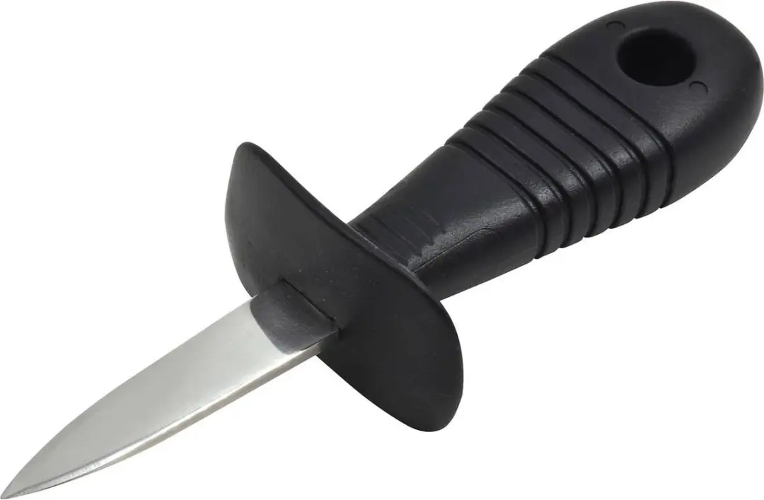 Fackelmann Oestermes 14cm - Roestvrij staal - Zwart