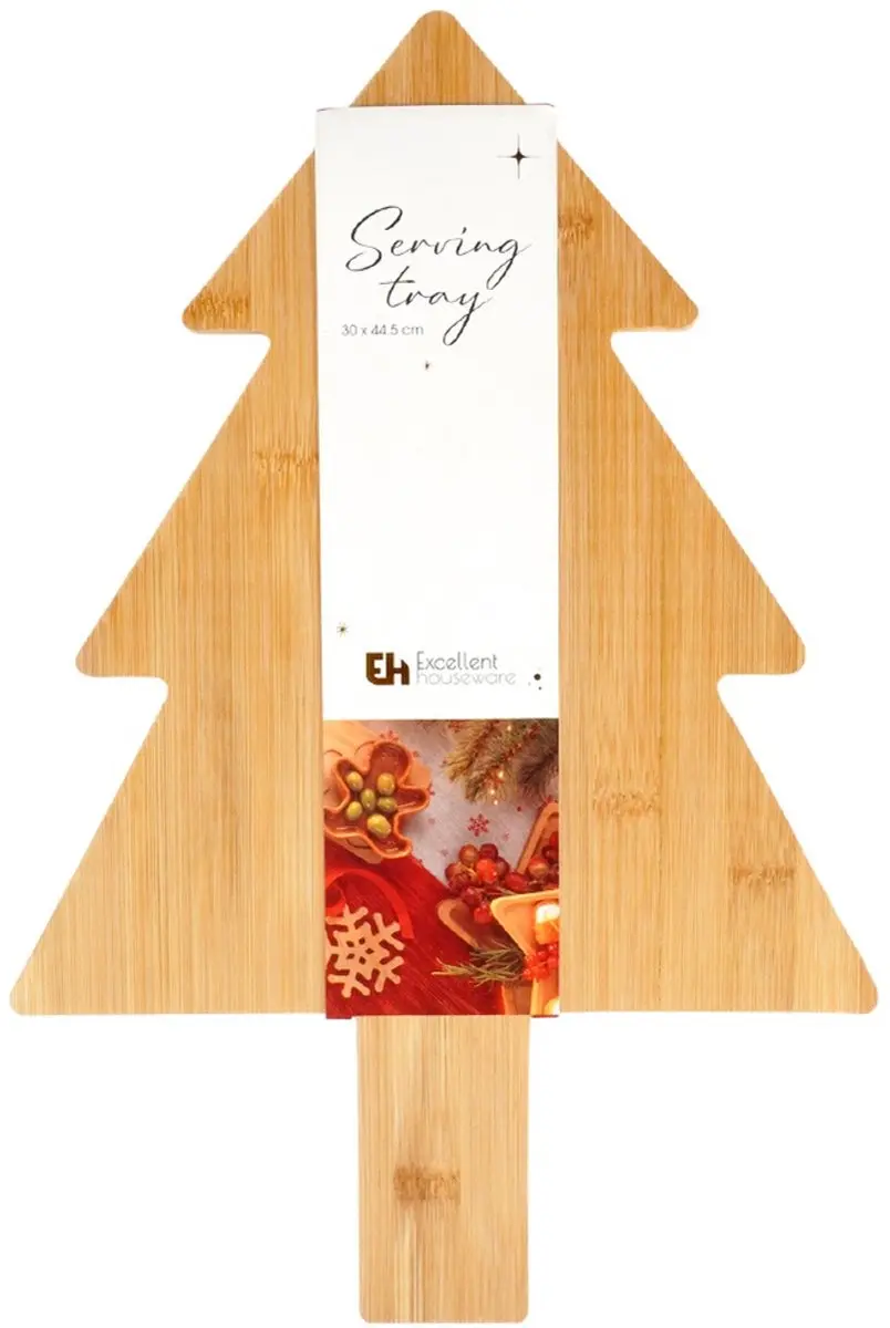 Excellent Houseware Kerstboom Snijplank 44,5x30cm - Beige