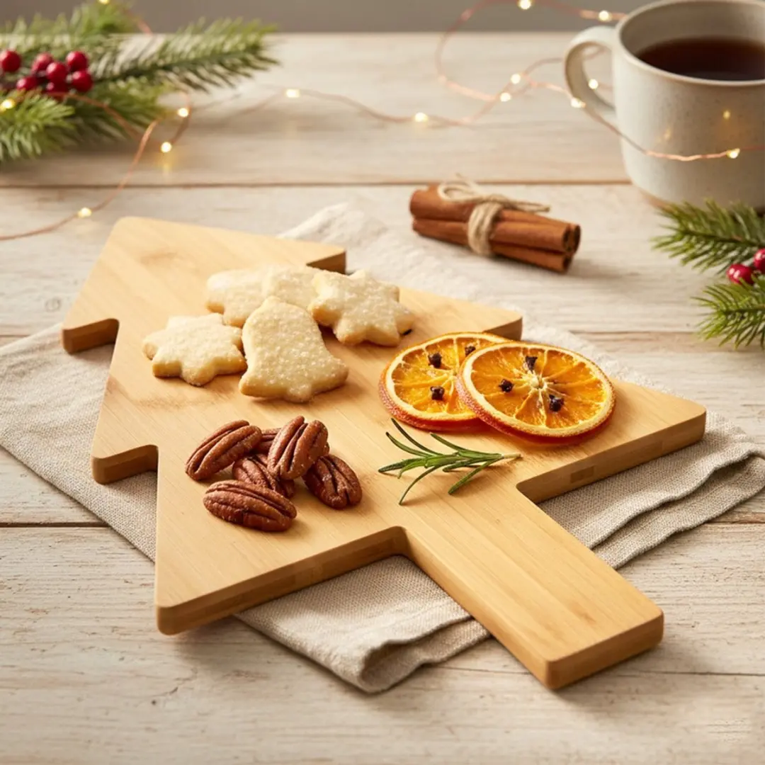 Excellent Houseware Kerstboom Snijplank 44,5x30cm - Beige