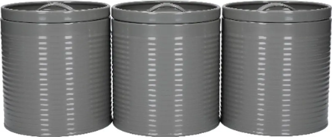 KitchenCraft 3-delige Voorraadbussen 1L - Bamaboo-deksel - Blauw - afbeelding 6 van 6