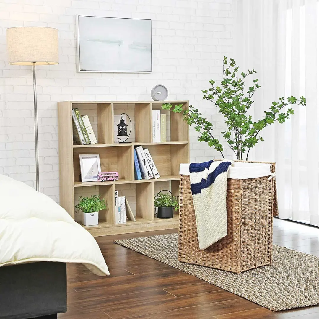 Songmics Handgeweven Rotan Wasmand 90L