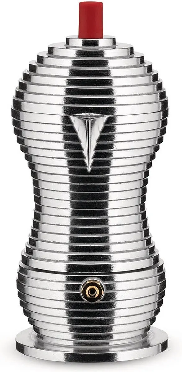 Alessi Pulcina MDL02/6RFM Inductie Koffiemaker 6 Koppen - Gepolijst aluminium