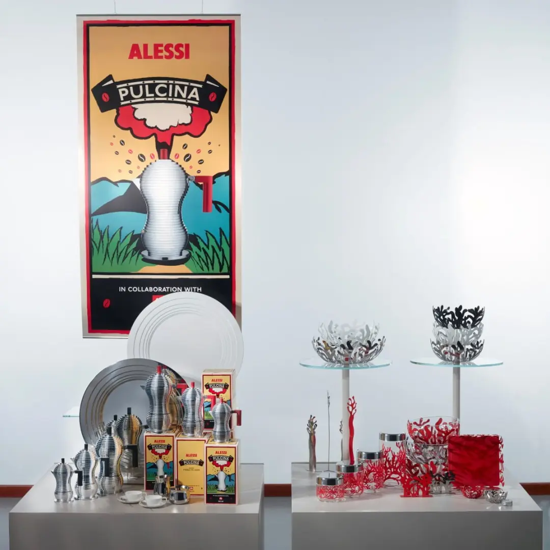 Alessi Pulcina MDL02/6RFM Inductie Koffiemaker 6 Koppen - Gepolijst aluminium