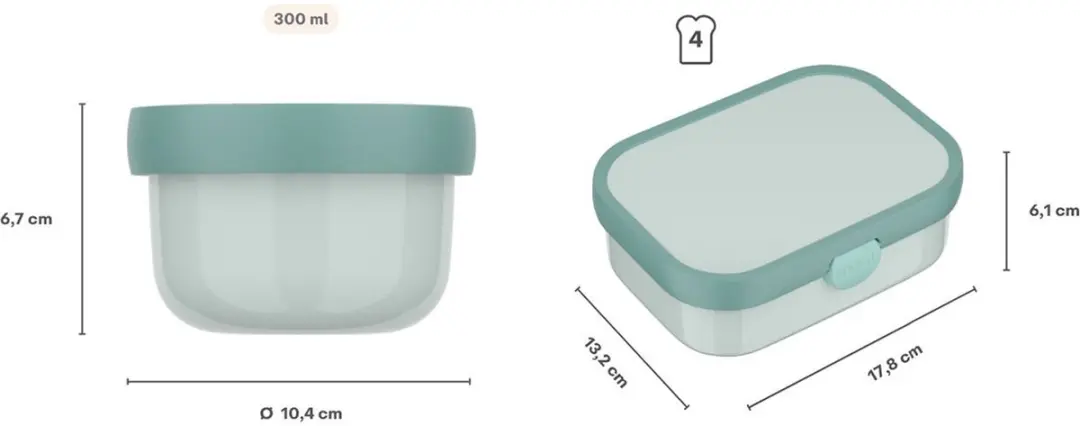 Mepal Campus Bento Box Set 2025 - 1,05L - Cool Mint