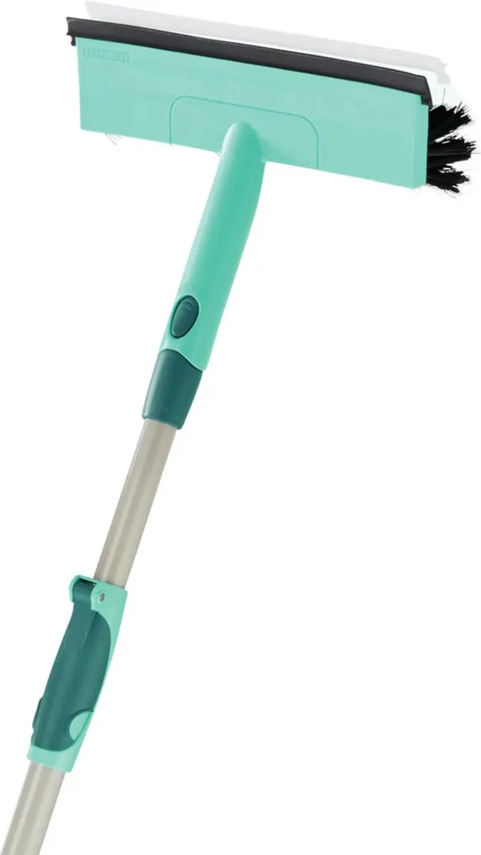 Leifheit 51104 Raamwisser met Telescoopsteel 28cm - Turquoise/Grijs