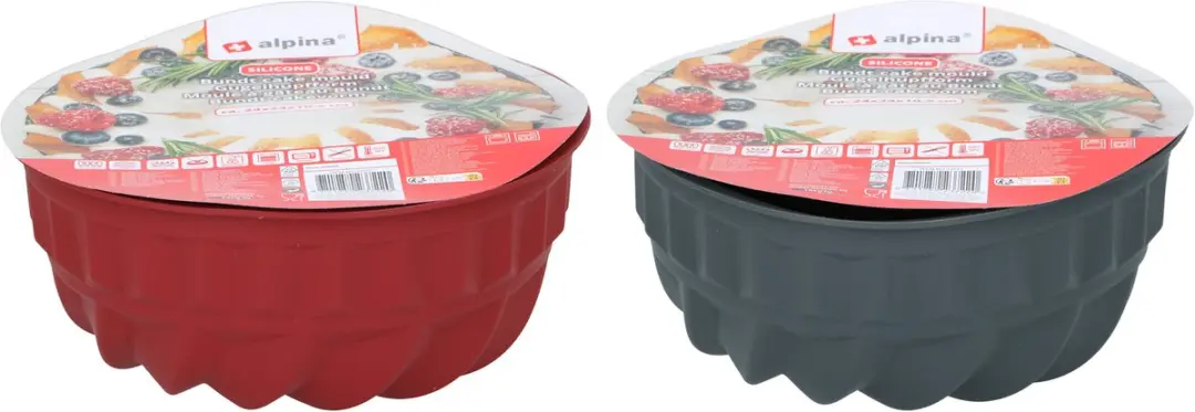 Alpina Bundt Cakevorm - Rood/Grijs