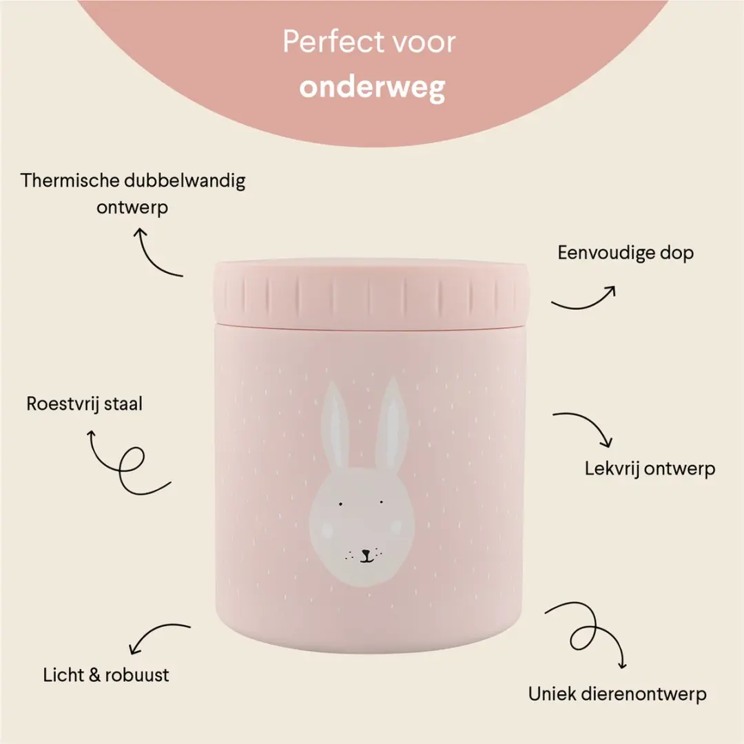 Trixie Mrs. Rabbit Thermo Lunchbox 500ml - Roze