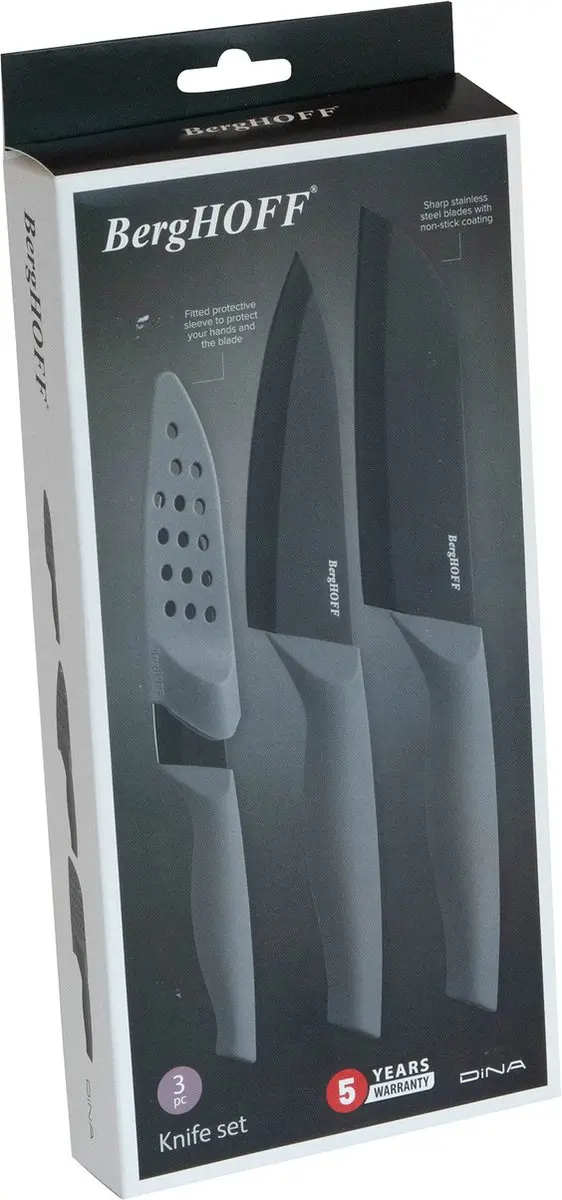 BergHOFF DiNA Vector Messenset 3-delig - Grijs