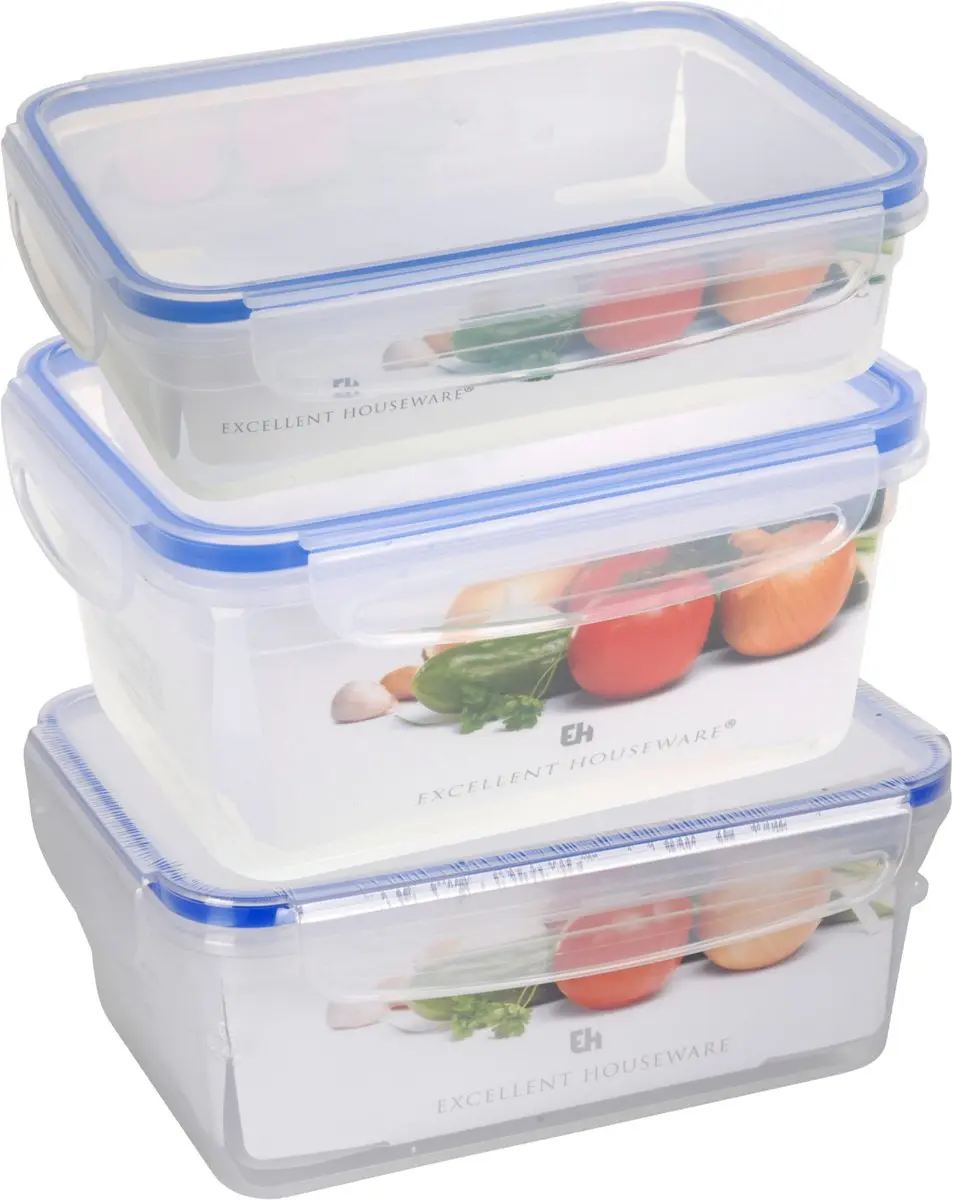 Excellent Houseware Vershoudbakjes Set 6-delig