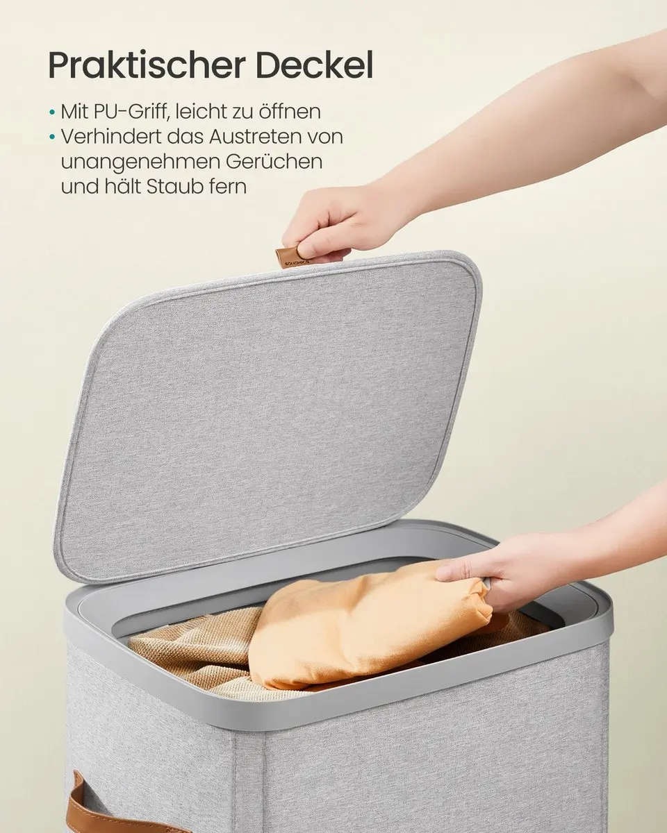 Songmics Wasmand 100L - Duifgrijs LCB811GD01