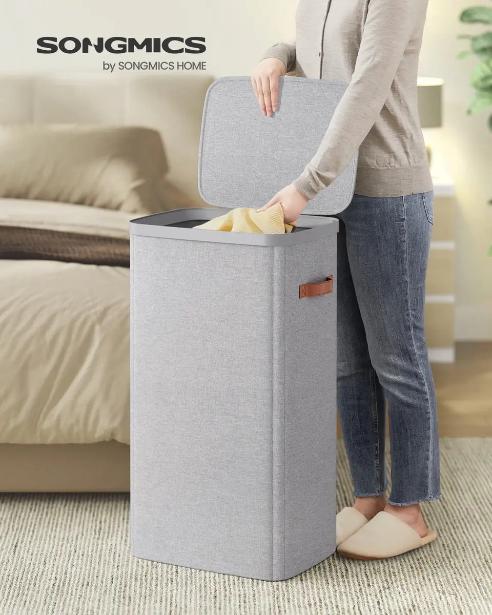 Songmics Wasmand 100L - Duifgrijs LCB811GD01