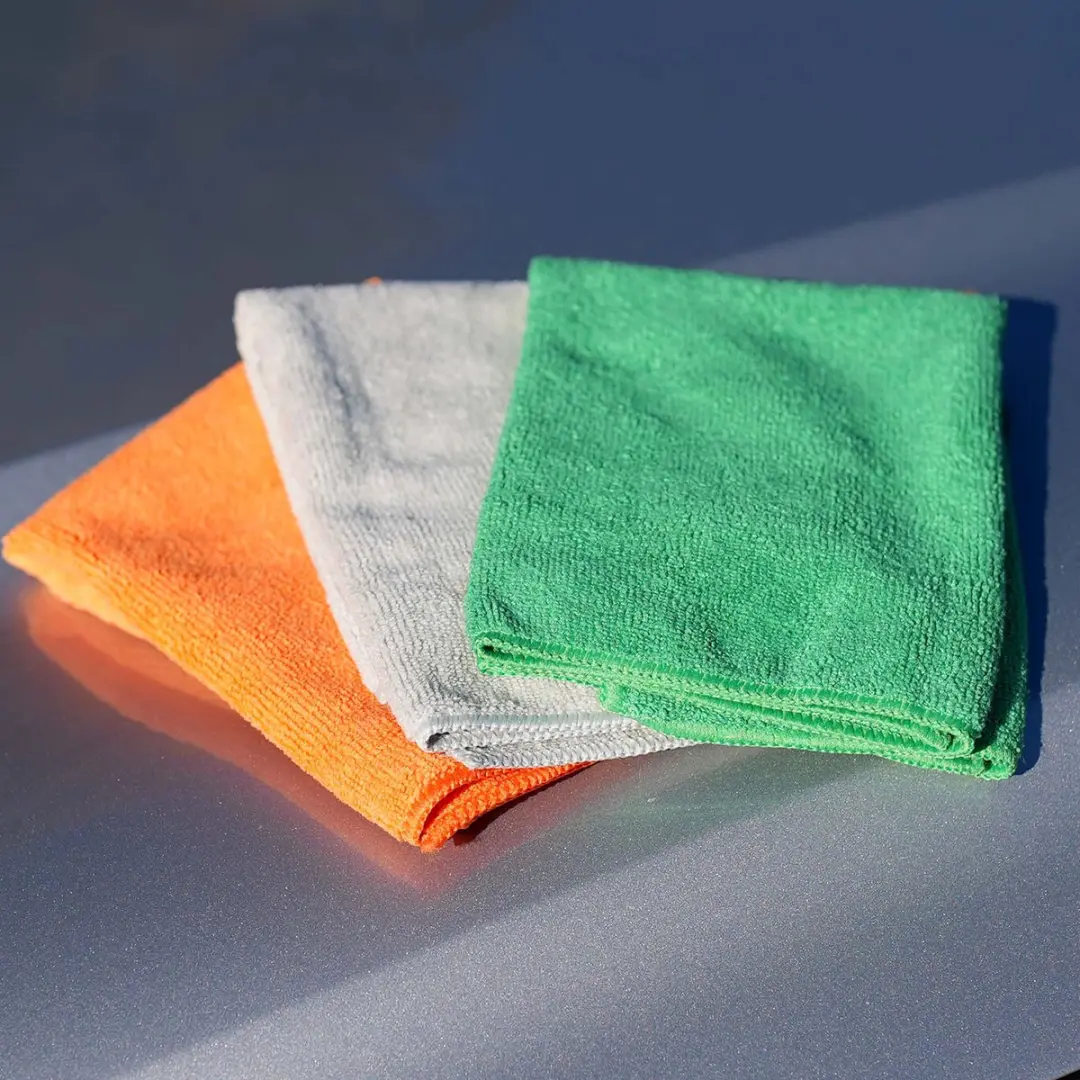 Turtle Wax Clean & Shine Microfibres - 3 Stuks 40x60cm - Groen/Wit/Oranje