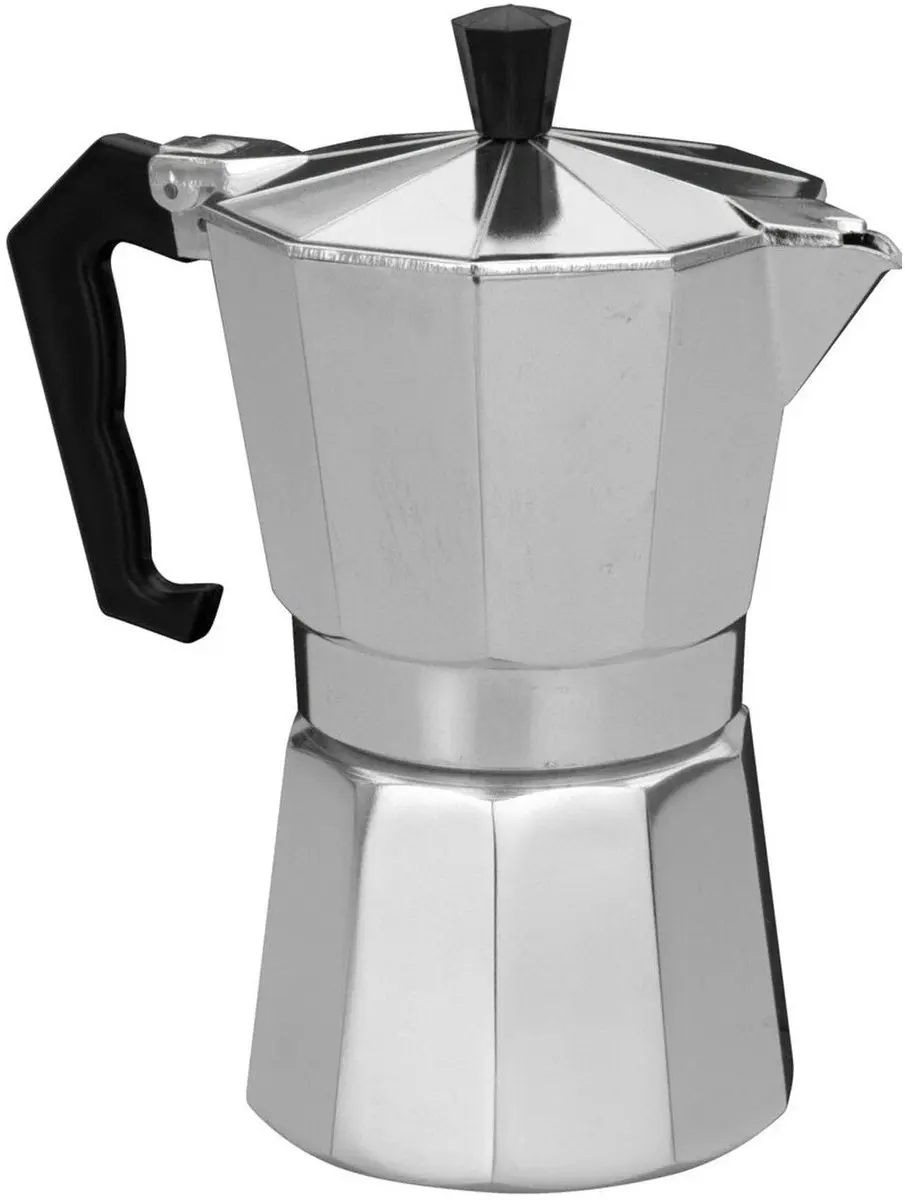 Cookinglife Percolator Espressomaker 150ml - Zilver/Zwart