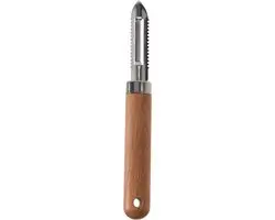 Excellent Houseware Fruit- en Aardappelschilmes 3-delig - RVS 18cm - Beechwood