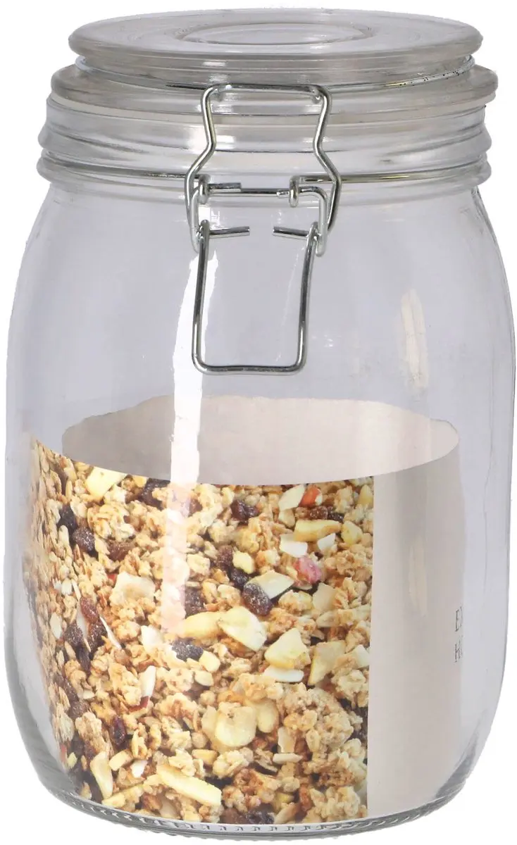 Excellent Houseware Weckpot Glas 1000ml - Transparant