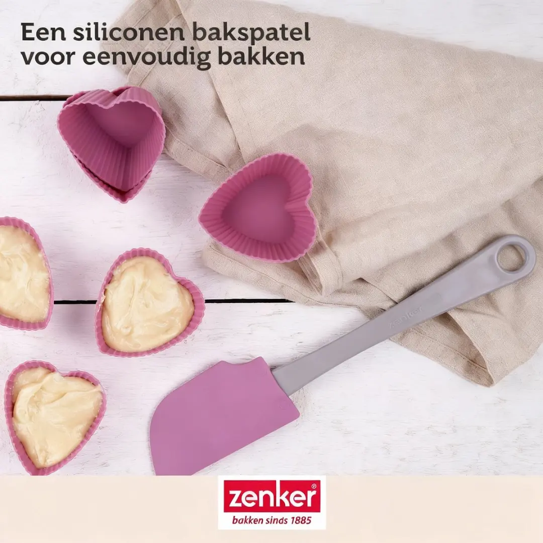 Zenker Bakkerset Mini Cakevorm 16cm - 2 Kommen + Spatel - Zwart