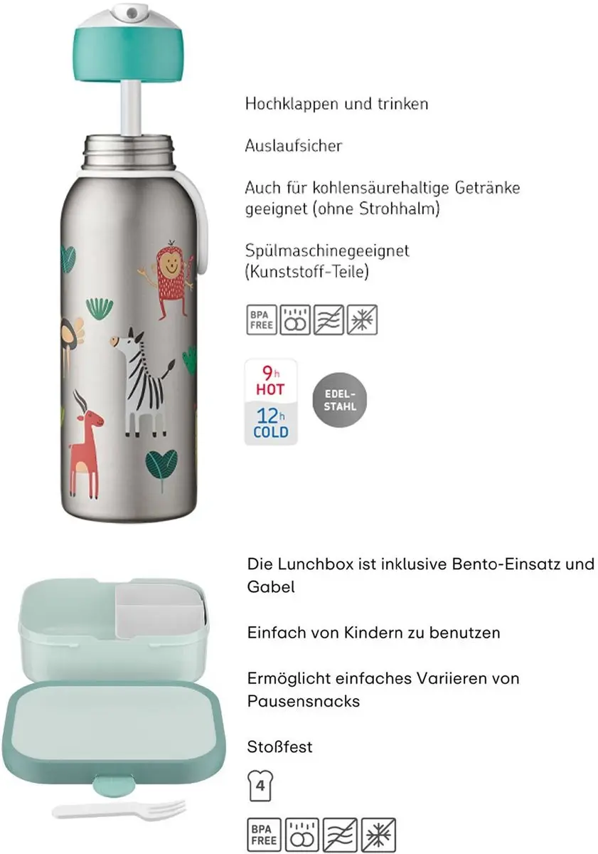 Mepal Campus Set Lunchbox & Thermoflasche 0.35L - Cool Blue